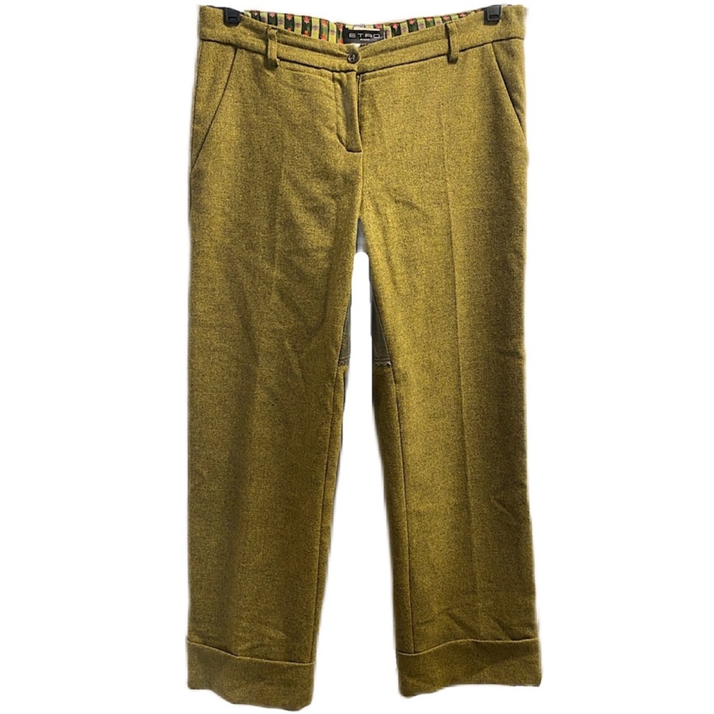 ETRO wool straight leg pants for women